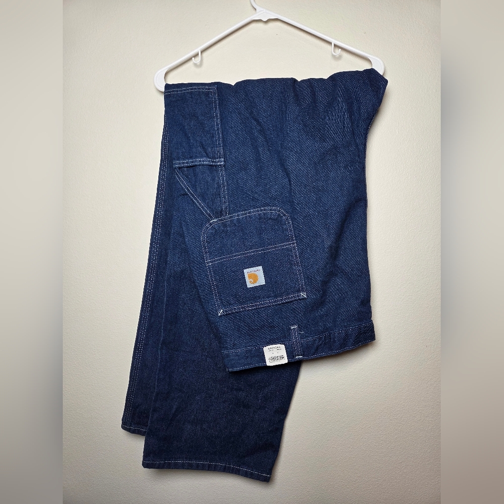NWT Carhartt Men's Dark Blue Carpenter 46x34